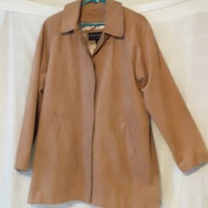 London Fog, short Trench Coat, Suede Look NWOT